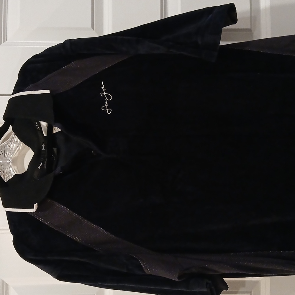 Sean John Mens Y2K Black Grey Velour Polo Pant Set Size XL - Picture 2 of 10